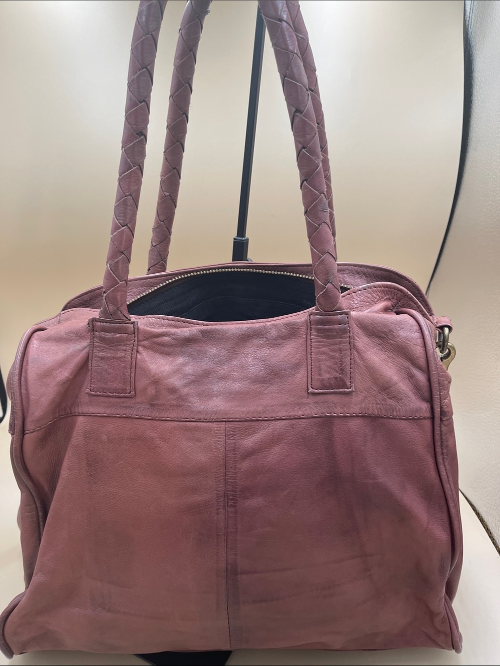 Anthropology Day and Mood Women's Leather Tote Bag in weathered brown w Dustbag